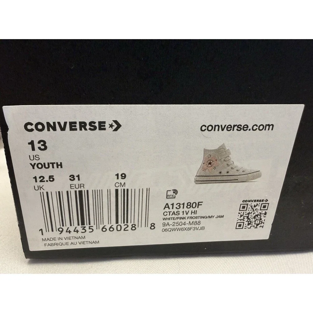 Converse CTAS EVA Lift Shoes Youth Sz 12.5 High Top Platform Sneakers W/Designs